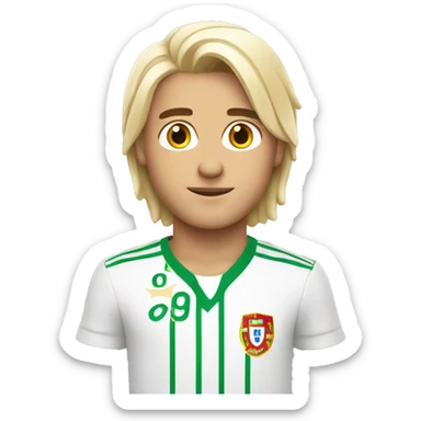 portugal white fan boy wit straight hair cute sticker