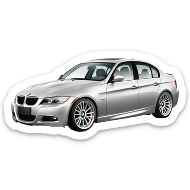 Silver 2011 bmw 335d on silver apex arc 8 wheels  sticker