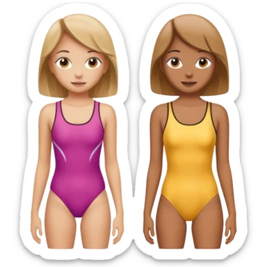 one-piece swimsuit for girl  sticker