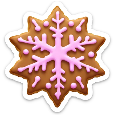 pink snowflake cookie  sticker