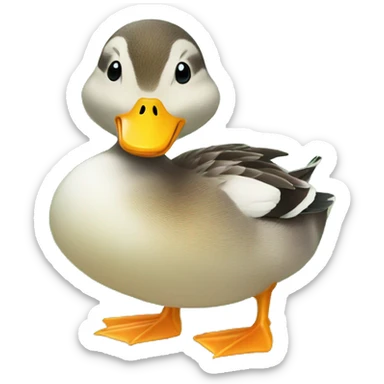 Duck feels love so love sticker