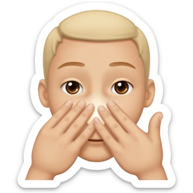 gesto de meter la nariz por los dedos mientras los dedos hacen un círculo. Así: 👌🏻 sticker