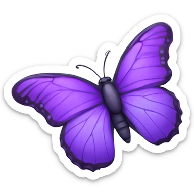 purple butterfly sticker
