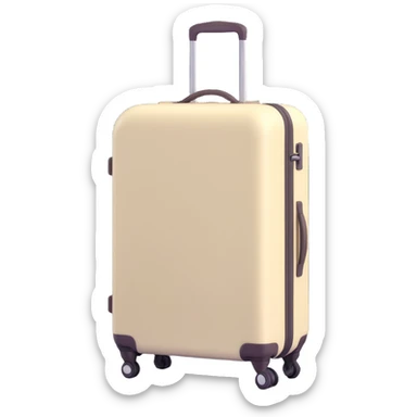 aesthetic ivory minimal suircase with wheels sticker