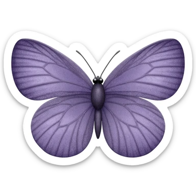 Greyish lavender butterfly sticker