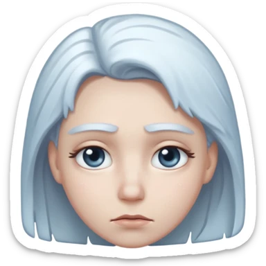 Frozen icy sad face sticker