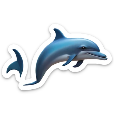Sunset dolphin sticker