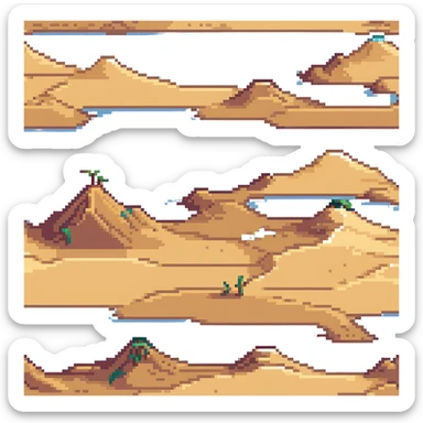 sand dunes in a vast desert sticker