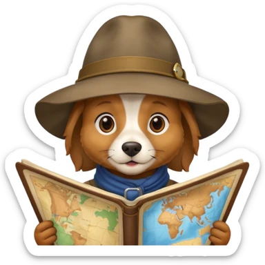 explorer dog sticker