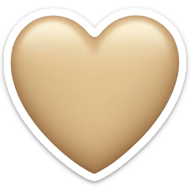 Beige heart sticker