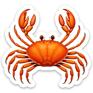 A crab with a total of eight legs sticker
