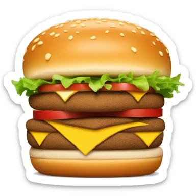 Big n tasty burger with a McDonald's logo on a top bread sticker