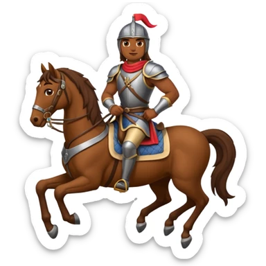 Medieval cavalry rode four legged horses sticker