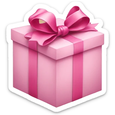 pink bow on the box sticker