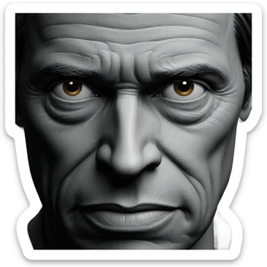 monochrome portrait of a man sticker