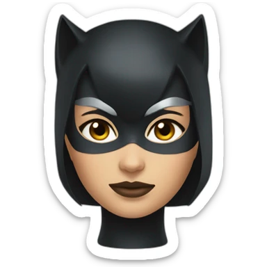 catwoman face fierce sticker