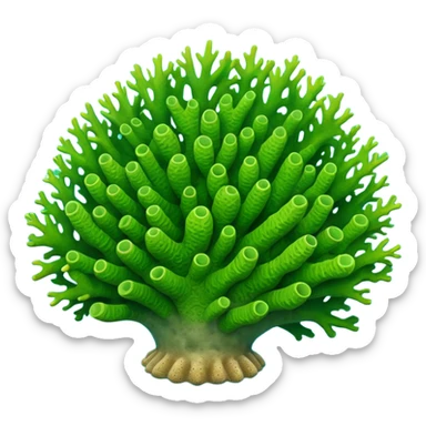green Coral in sea sticker