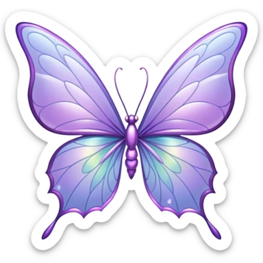 Lilac fairy wings without butterfly sticker