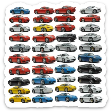 Easy porsche logo, clipart sticker