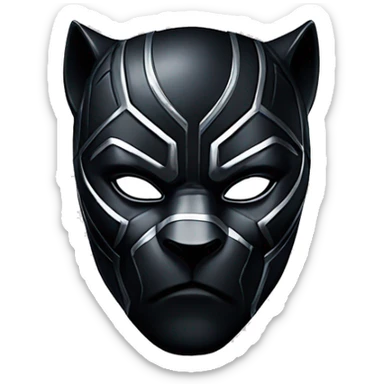 Black Panther, mask, Marvel sticker