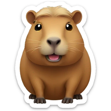 Holiday capybara  sticker