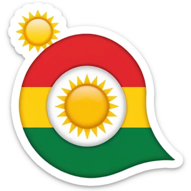 Kurdish flag sticker