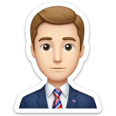 tie man patriot liberal sticker