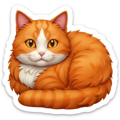 The cat on the heat sticker