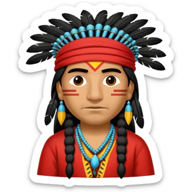 An small respectfull apache indian flagapache indian emoji respectful sticker