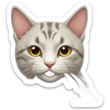 Cat listen music sticker