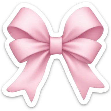 Light pink bow sticker