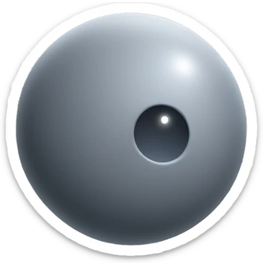 A pure grey space object sticker