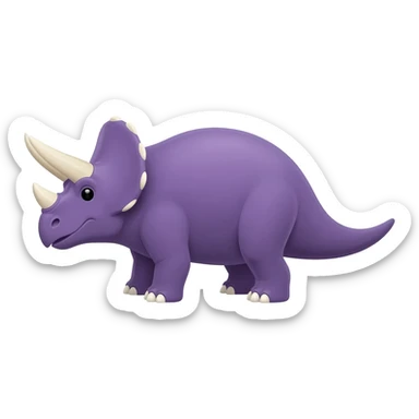 Purple tricratops sticker