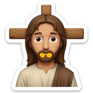 Jesus Christ on his cross  sticker