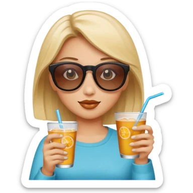 Hazme Ami con gafas de sol tomándome algo  sticker