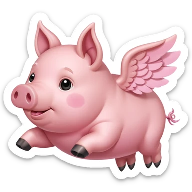 Flying pig  sticker