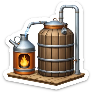 moonshine still sticker