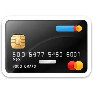 black credit card, no text sticker