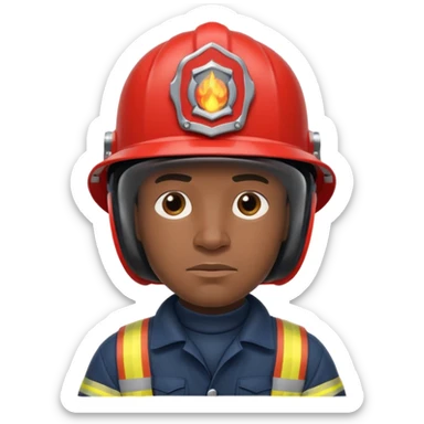 Black fireman sticker