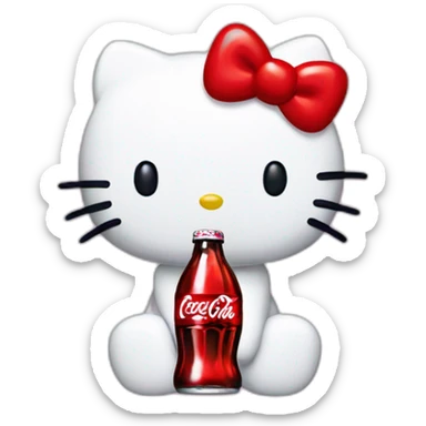 Coca cola hello kitty sticker