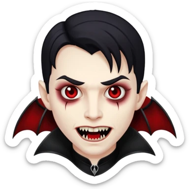 a picture of me as a vampire sticker