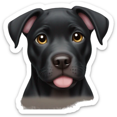 Black lab pitbull mix puppy sticker