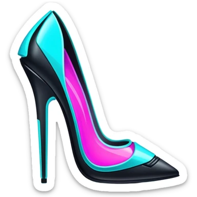 neon cyberpunk style 
stiletto sticker