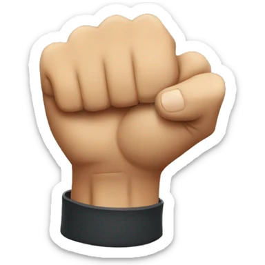 man make a fist sticker