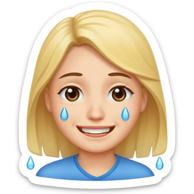 carita sonriente con lagrimas sticker