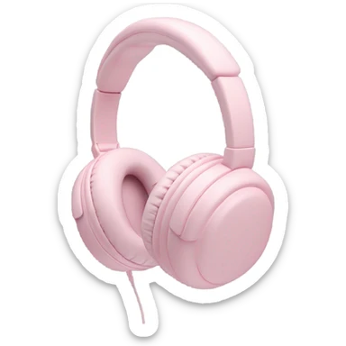 Cute litght pink headphones sticker