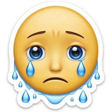 Üzgün gözleri dolan emoji sticker