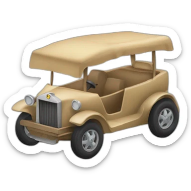 carro de tres ruedas con techo destapado sticker