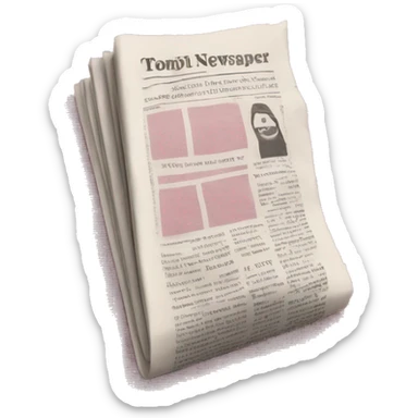 Pink newspaper  sticker