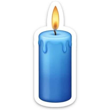 blue candle sticker